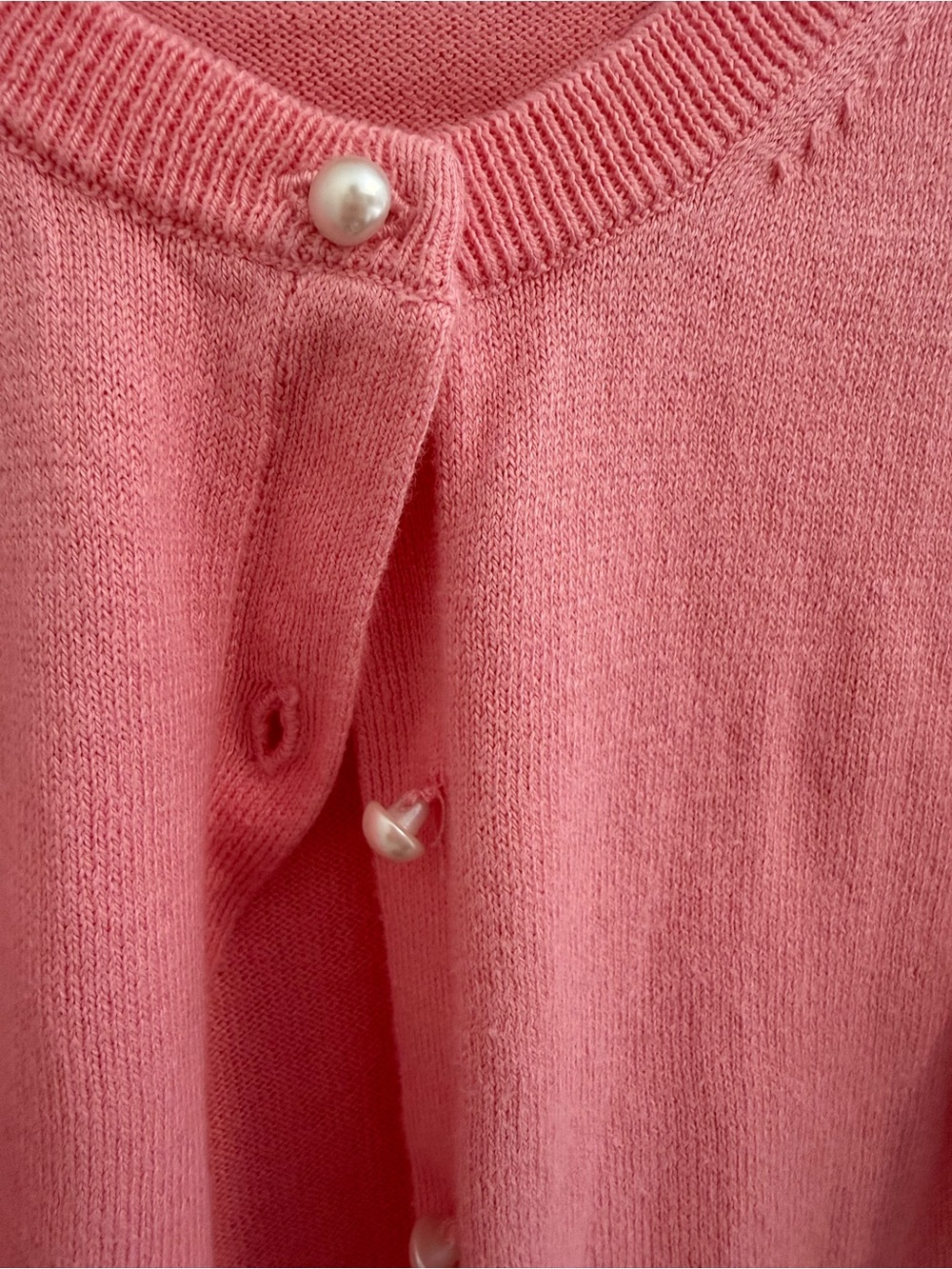 Crewcuts Girls Pearl-Button Pink Knit Cardigan Size 4/5 - Picture 2 of 4